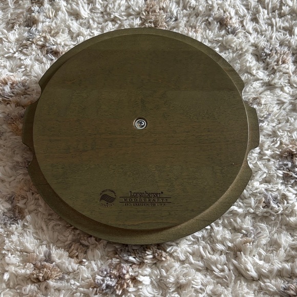 Longaberger Olive Green Wooden Lid - Picture 2 of 4
